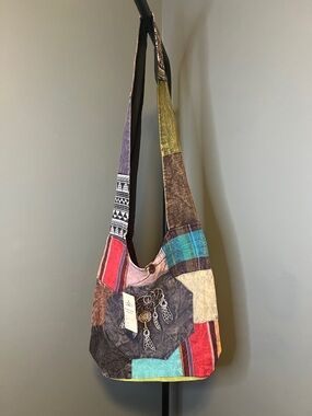Boho Patchwork Dreamcatcher Shoulder Bag in Multi-Color